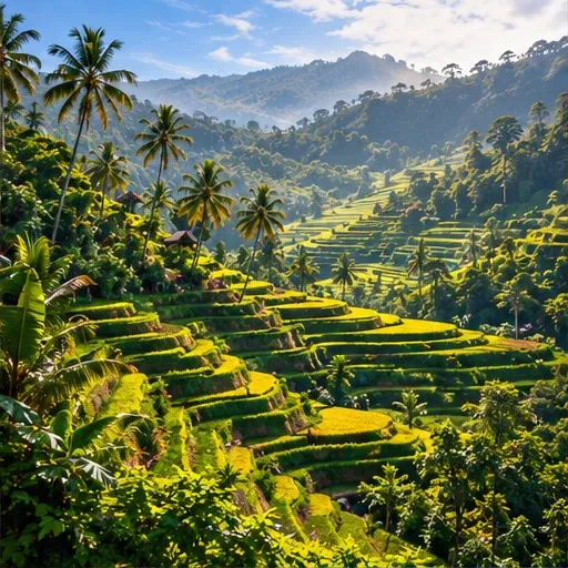 Escena ilustrativa de terrazas de arroz, inspiración para Filipinas